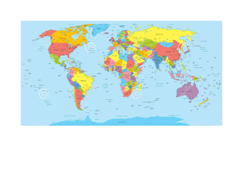 world map with scale