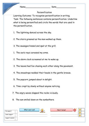 28 Simile Metaphor Personification Worksheet With Answers - Worksheet