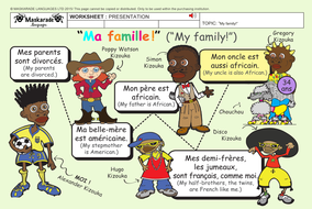 I love my family in french image