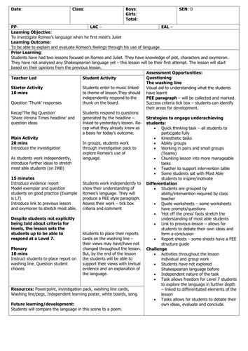 Outstanding Romeo and Juliet - Analysis of Act 1 Scene 5 | Teaching ...