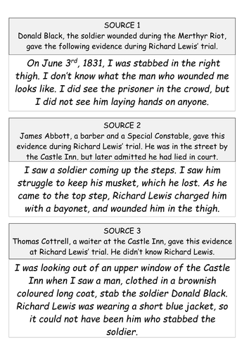 Merthyr Tydfil, 1831 | Teaching Resources