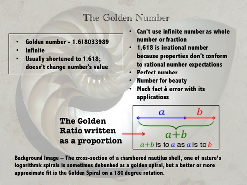 The Golden Number & Fibonacci 3 PowerPoints & 2 Activity Guides ...