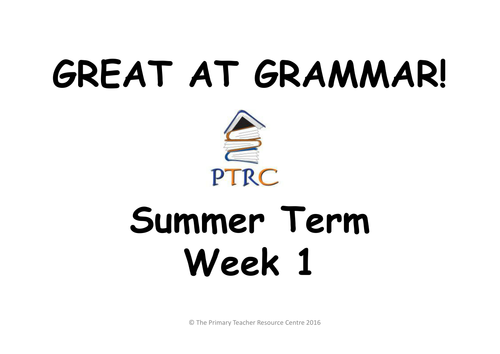 Year 1/2 SATs Great at Grammar SPAG Activities - Summer Term Pack