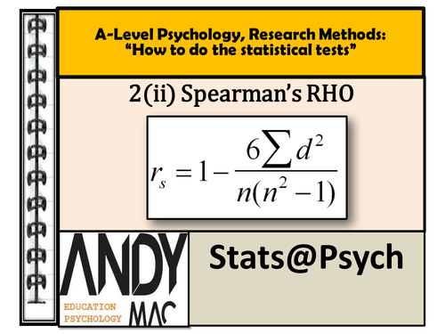 How to do statistical tests for A-Level Psychology, Part Two, (all ...