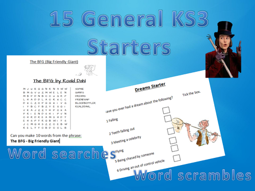 15 General KS3 Starter Pack
