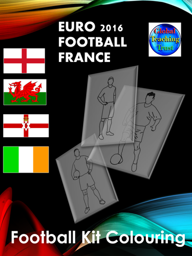 Euro2016 Football. Colouring Activity. 