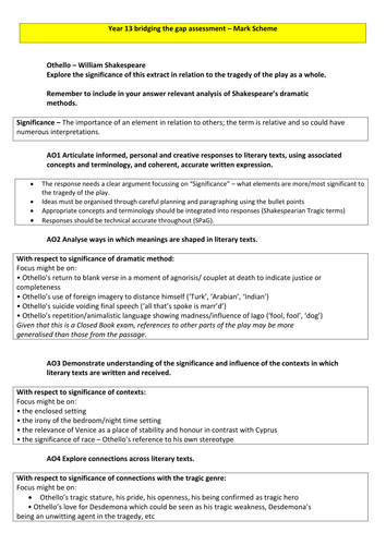 aqa a level english literature coursework examples