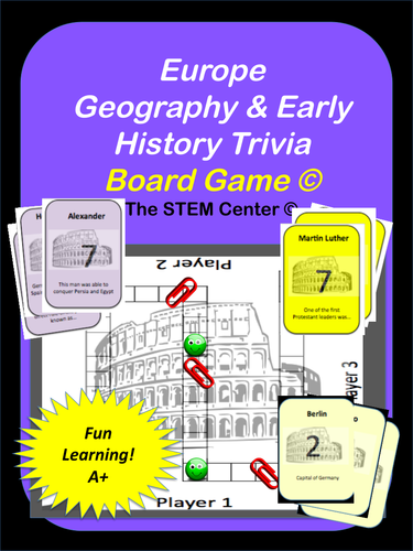 European Geography and Early History: Trivia Board Game