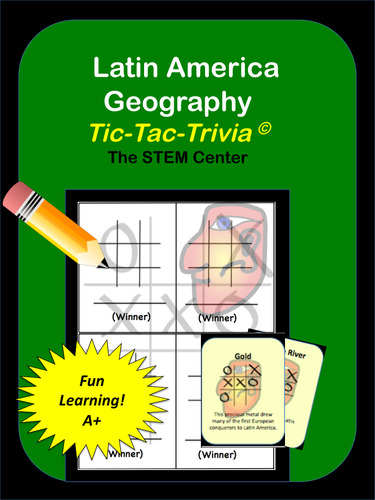 Latin America - Geography Tic-Tac-Trivia Game! 