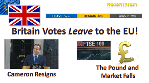 Britain Votes Leave in the EU by - UK Teaching Resources - TES
