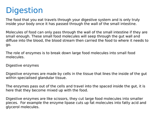 NEW AQA Trilogy GCSE (2016) Biology - Digestive Enzymes