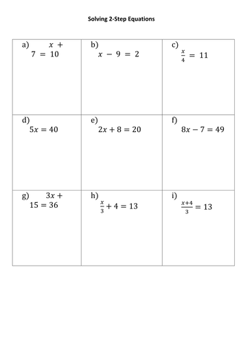 Solving Two Step Three Step Linear Equations And Equations With Brackets Teaching Resources 0573