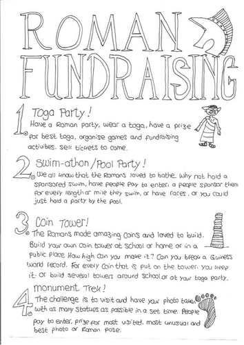 The Romans: Fundraising Ideas