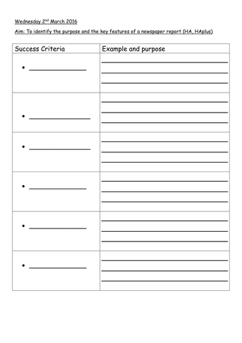Newspaper worksheets ks2 image