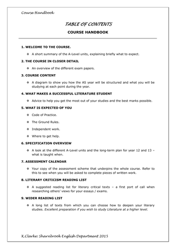 English Literature A-Level Induction: COMPLETE SOW and resources to ...