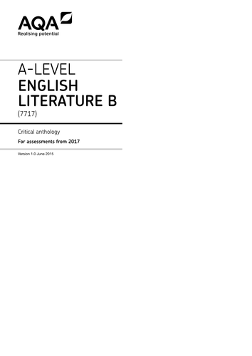 english literature coursework examples aqa