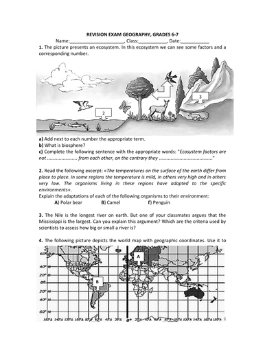 Revision Exam: Earth Science