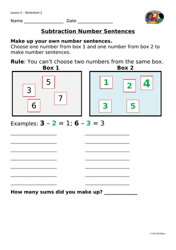 Subtraction Taking Away Worksheets Activities Presentations EYFS/KS1