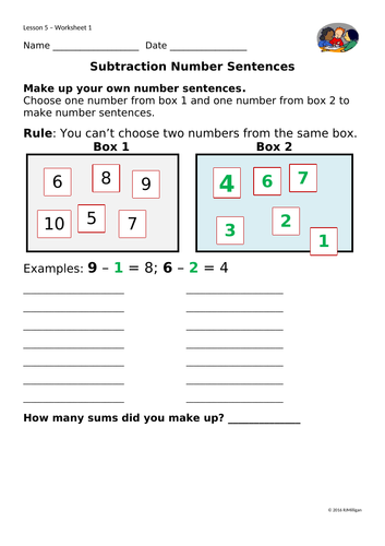 subtraction taking away worksheets activities presentations eyfsks1