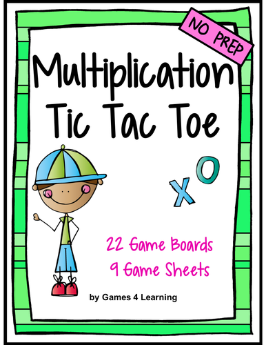 Multiplication Facts Tic Tac Toe Multiplication Games by Games4Learning ...