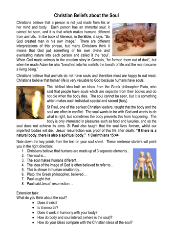 Hindu and Christian beliefs about the Soul and Life After Death ...