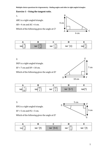 Maths Ks3 And Ks4 Gcse Pythagoras And Trigonometry In Right Angled