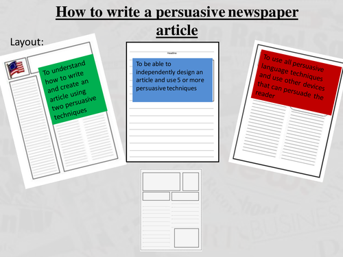 writing a newspaper article ks3 ppt