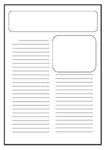 blank magazine article template