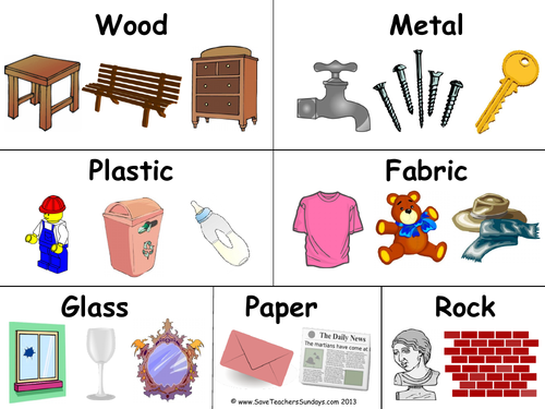 year 1 everyday materials homework