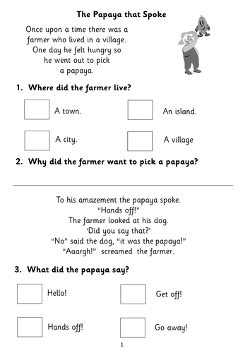 Five KS1 Fiction Reading Comprehension Booklets (based on popular ...