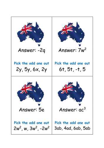 combining like terms | Teaching Resources