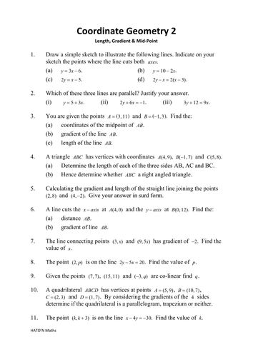 Aqa homework sheet coordinates graphs 08 image