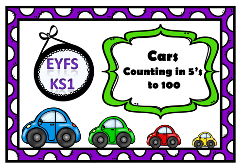 Counting in 5's:- Theme Cars