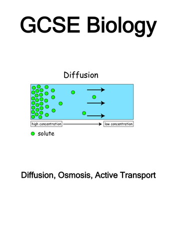 GCSE: Cell Transport - Movement in and out of cells: PPT and Booklet