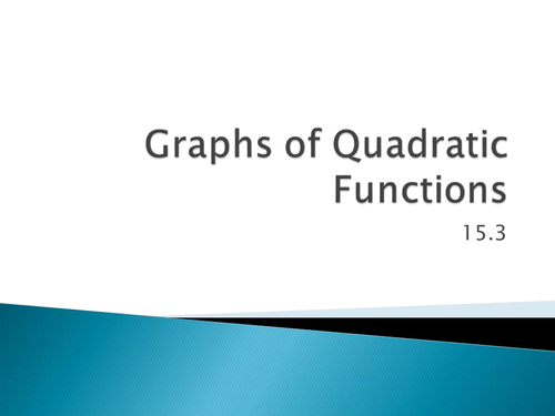 Sketching Quadratic Graphs from an Equation | Teaching Resources