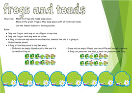 Frogs and Toads Maths investigation | Teaching Resources