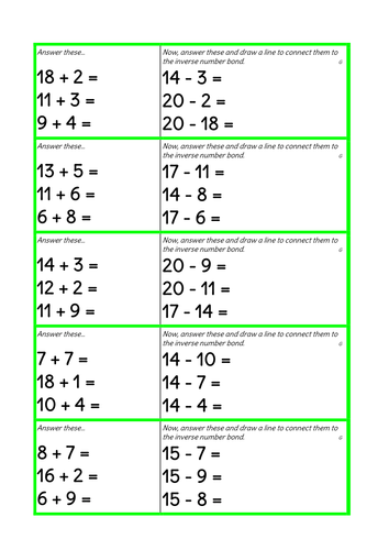 KS1 Inverse of Addition & Subtraction Evidence Gathering Lesson