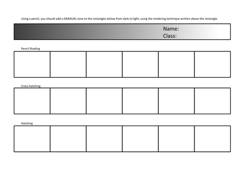 Tonal Gradient Exercise | Teaching Resources