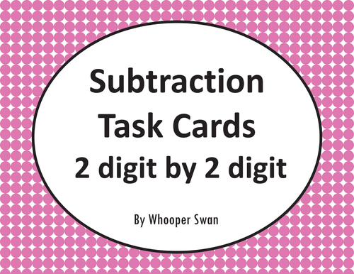 Subtraction Task Cards (2 digit by 2 digit)
