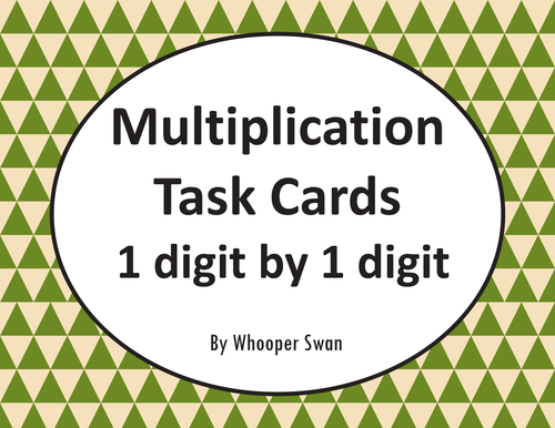 Multiplication Task Cards (1 digit by 1 digit)