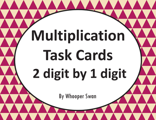 Multiplication Task Cards (2 digit by 1 digit)