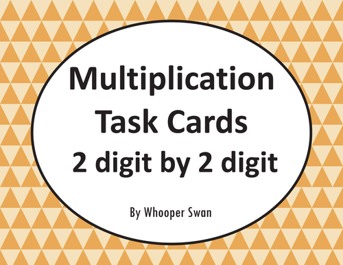 Multiplication Task Cards (2 digit by 2 digit)