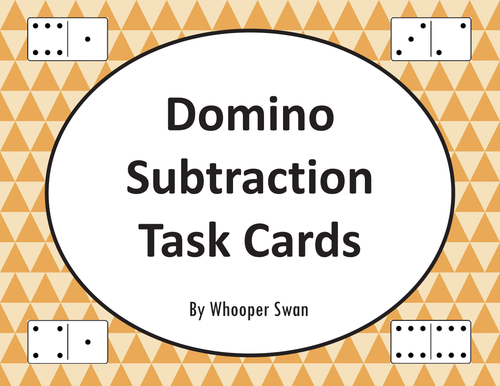 Domino Subtraction Task Cards