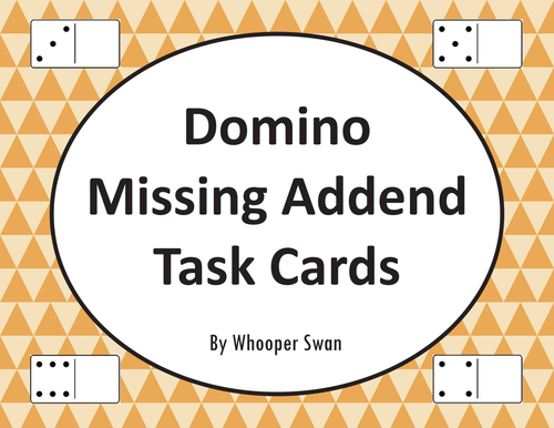 Domino Missing Addend Task Cards