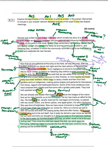 A Level AQA New Specification Social Protest and Political Writing ...