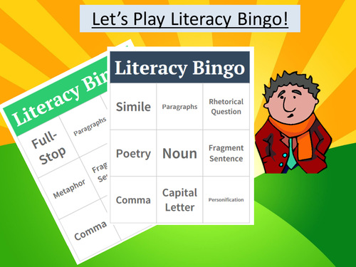 Literacy Bingo Cards - Class Set