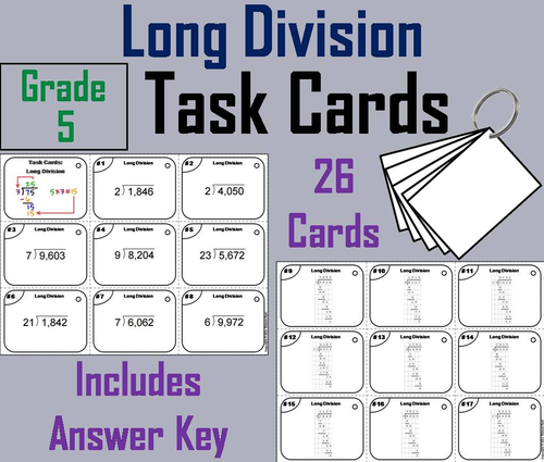 Long Division Task Cards