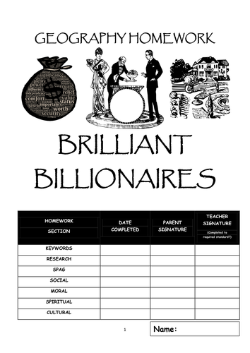 Homework booklet: BRILLIANT BILLIONAIRES