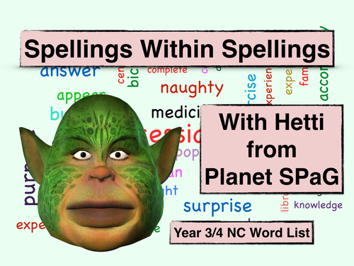 Spellings Within Spellings - Using The Year 3/4 Word List