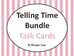Telling Time Task Cards Bundle | Teaching Resources
